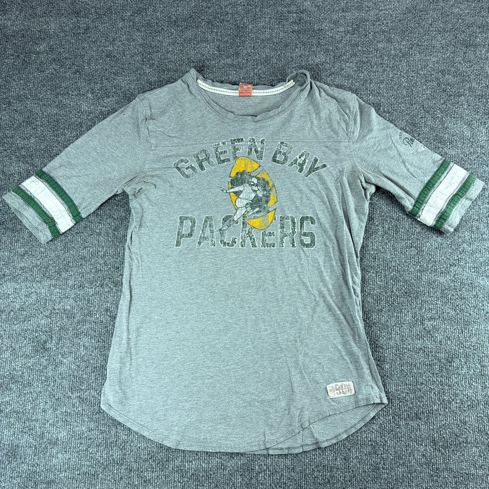 Mitchell & Ness Green Bay Packers Gray Graphic T-Shirt XL Vintage Style NFL